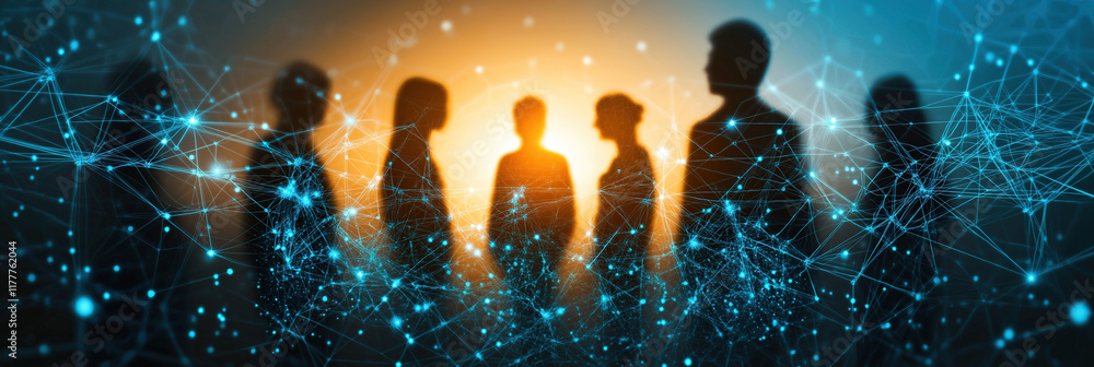 Poster abstract business and networking conceptual banner