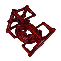 Metal abstract shape, 3d render © neurostructure