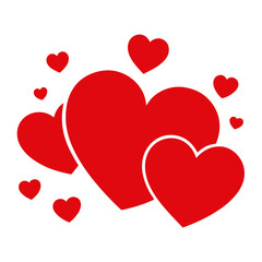 red hearts background