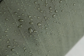 Water resistant green fabric