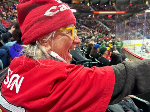 UGC candid moment fan in the arena