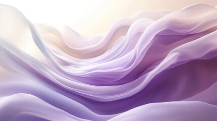 Fototapeta premium Abstract Lavender Fabric Draped Softly in Waves