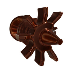 Metal abstract shape, 3d render © neurostructure