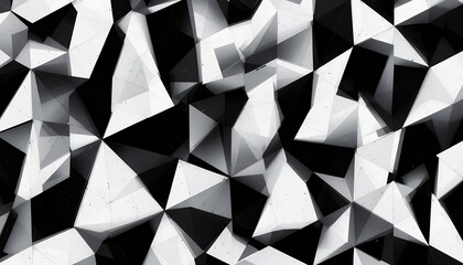 Fototapeta premium Abstract Black and White Geometric Polygonal Texture