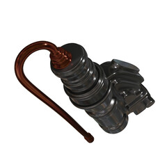 Metal abstract shape, 3d render © neurostructure