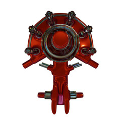 Metal abstract shape, 3d render