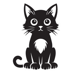  cat silhouette vector icon design