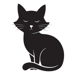 Obraz premium cat silhouette vector icon design