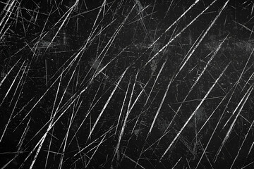 Fototapeta premium A grunge-inspired pattern of black scratches isolated on a transparent background, perfect for use in contemporary design projects.