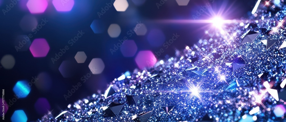 Aufkleber a mesmerizing close-up of sparkling gems with vibrant colors and shimmering light.