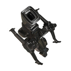 Metal abstract shape, 3d render © neurostructure