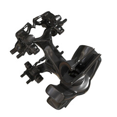 Metal abstract shape, 3d render