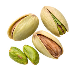 Fresh Pistachios with Leaves, Perfect for Food Photography