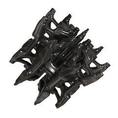 Metal abstract shape, 3d render © neurostructure