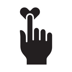 Obraz premium Donation and charity flat solid icon. Icon for symbol of philanthropy, help, giving, humanity.