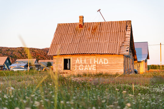 Ruined Abandoned Rustic House With Meaning 