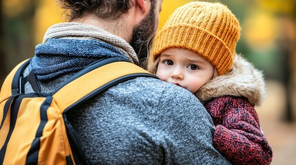 of a worried parent comforting a sick child, highlighting the emotional impact of norovirus. | Norovirus 