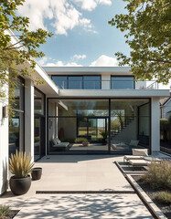 Architecture draft of a luxury house