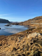 Desolate Lake in Norway During Fall