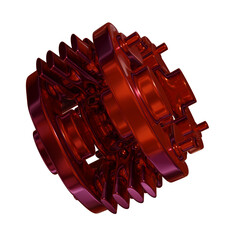 Metal abstract shape, 3d render © neurostructure