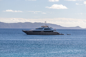 Mega Yacht   anchored in Indian Bay, Saint Vincent and the Grenadines