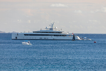 Mega Yacht  anchored in Indian Bay, Saint Vincent and the Grenadines
