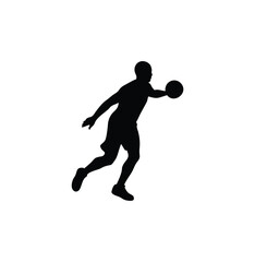A basket ball player vector silhouette