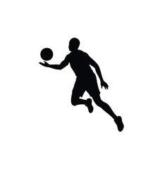 A basket ball player vector silhouette
