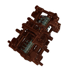 Metal abstract shape, 3d render © neurostructure