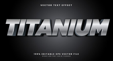 Titanium editable text effect Template Suitable for shiny style