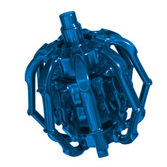 Metal abstract shape, 3d render © neurostructure