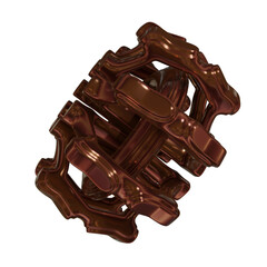 Metal abstract shape, 3d render © neurostructure