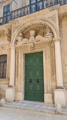 green door in the old city