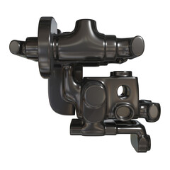 Metal abstract shape, 3d render © neurostructure