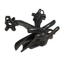 Metal abstract shape, 3d render © neurostructure