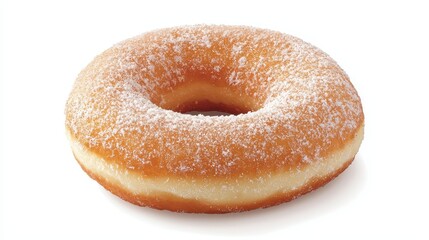 Classic Powdered Donut Showcasing Delicious Texture and Sweetness in Bakery Style Presentation