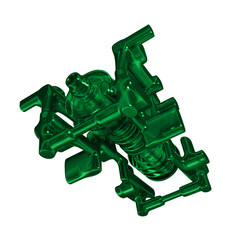 Metal abstract shape, 3d render © neurostructure