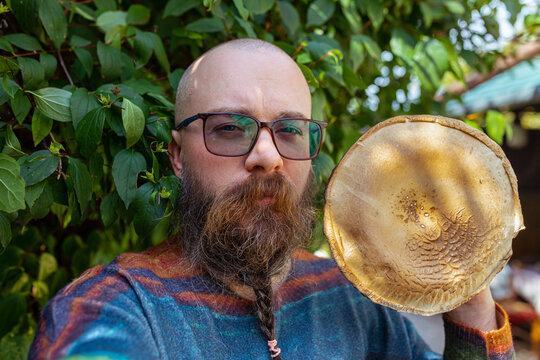 man with mushroom