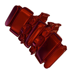 Metal abstract shape, 3d render © neurostructure