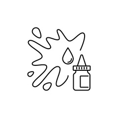 Outline Watercolor Splash icon for Illustrations