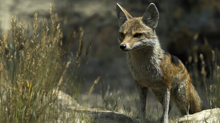 Fototapeta premium Majestic Desert Fox in its Natural Habitat