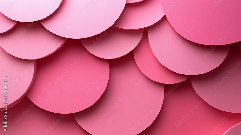 Poster colorful layered pink circles create a visually appealing abstract design for various projects and b