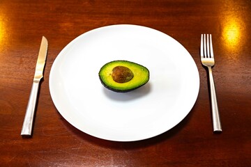 Healthy low carb paleo food, salad, avocado