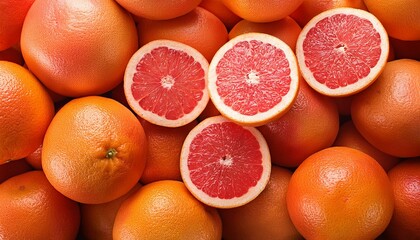 grapefruit food flat view, AI generated