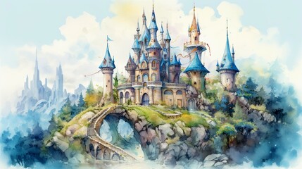 Obraz premium A photo of a whimsical fairy tale watercolor