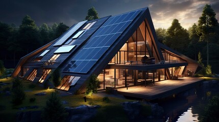 A photo of a zero-energy building.