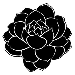 Obraz premium peony silhouette vector illustrator