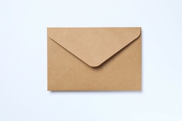 Paper envelope on white background