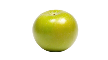 Green apple without background. Close-up. Isolated