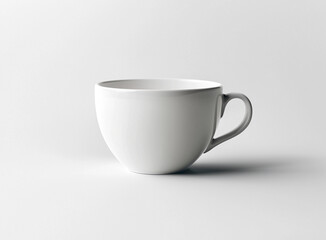 white cup on white background